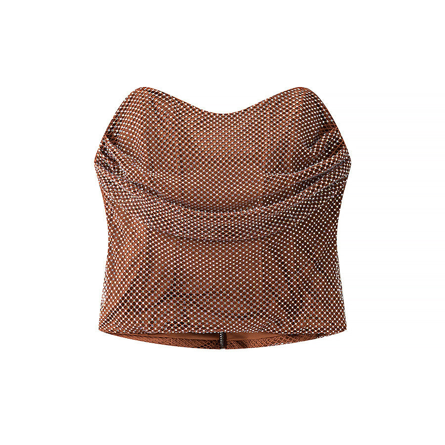 Strapless and short skirt set