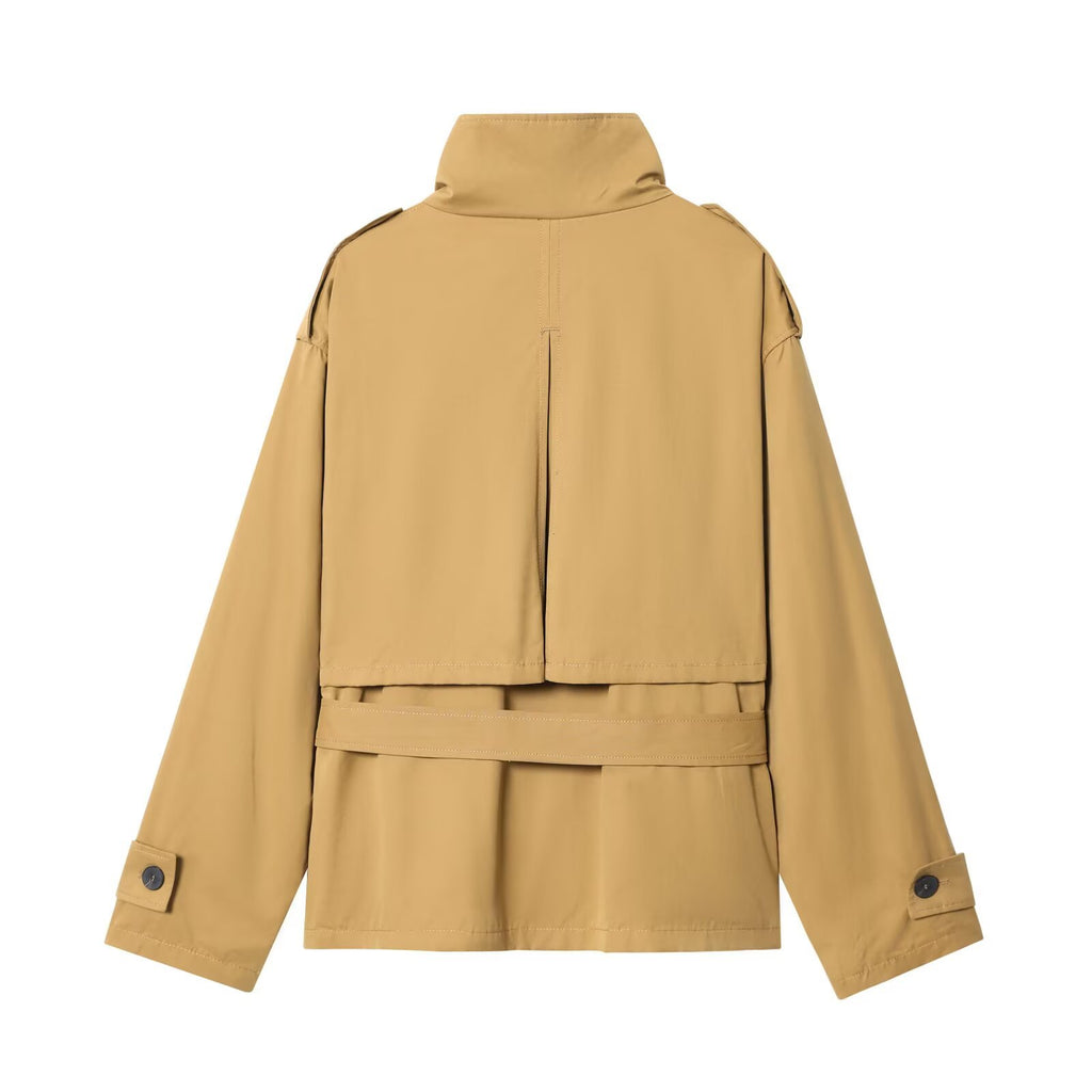 Short windbreaker jacket+skirt pants set