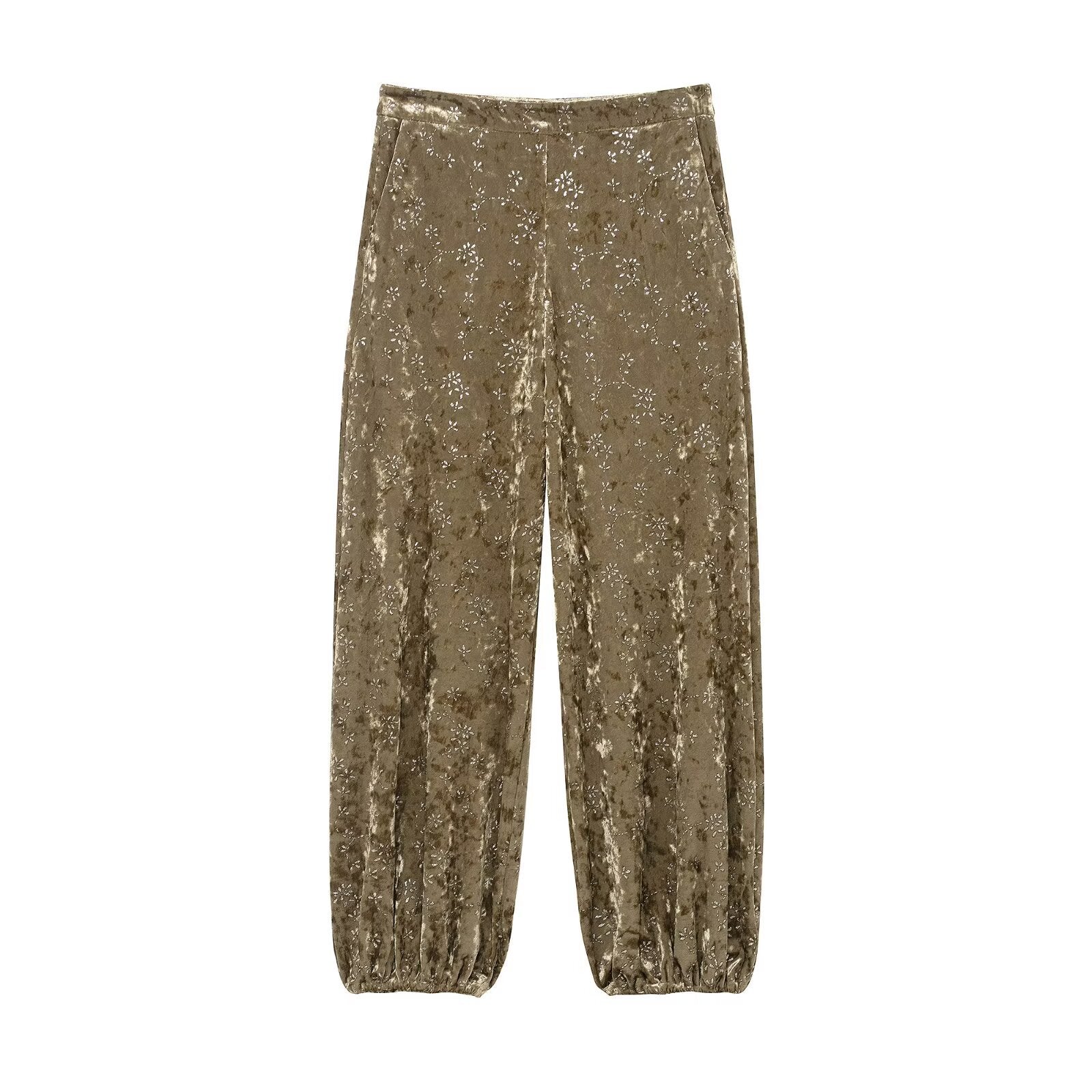 Velvet waistband suit jacket+pants set