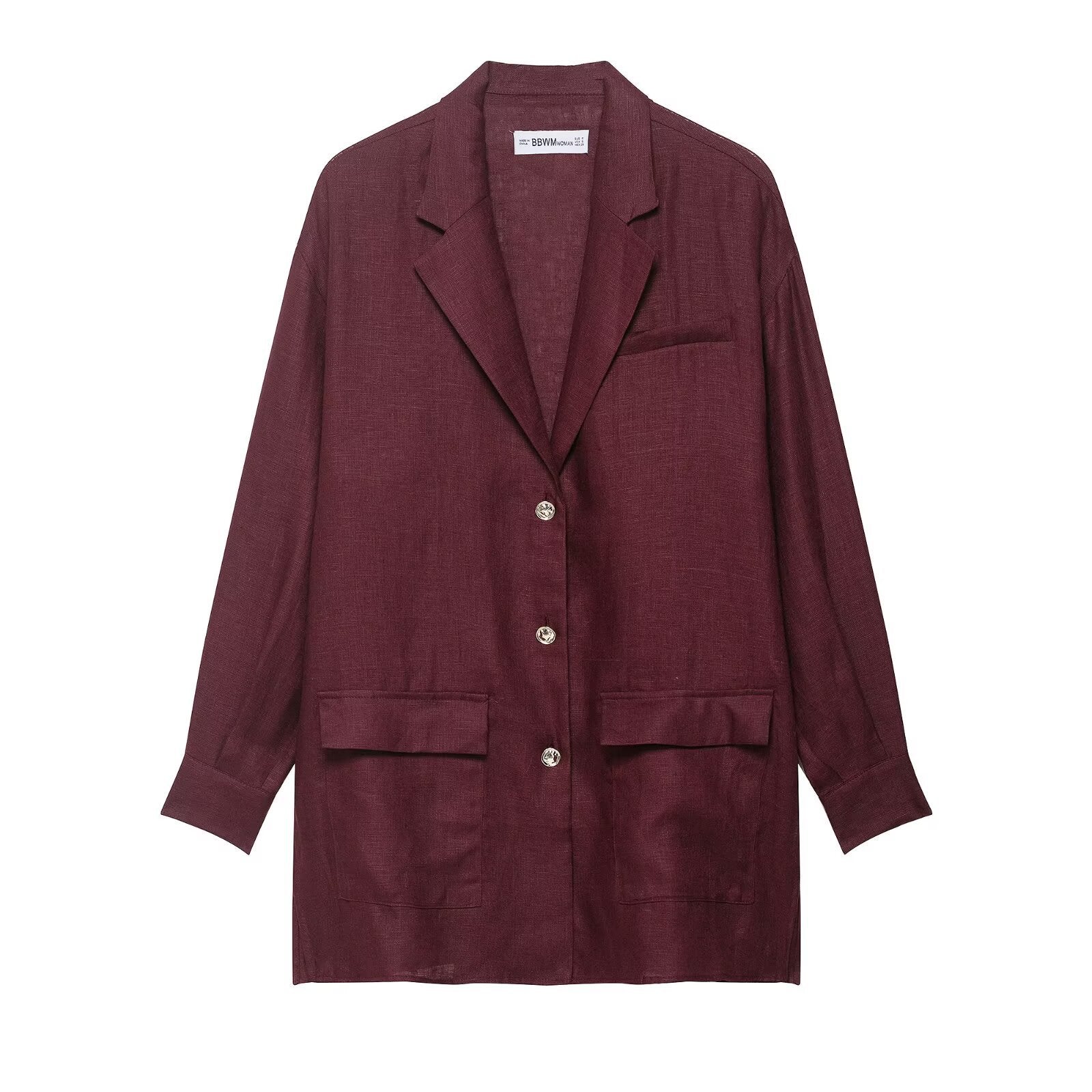 Women's suit jacket+linen lantern pants