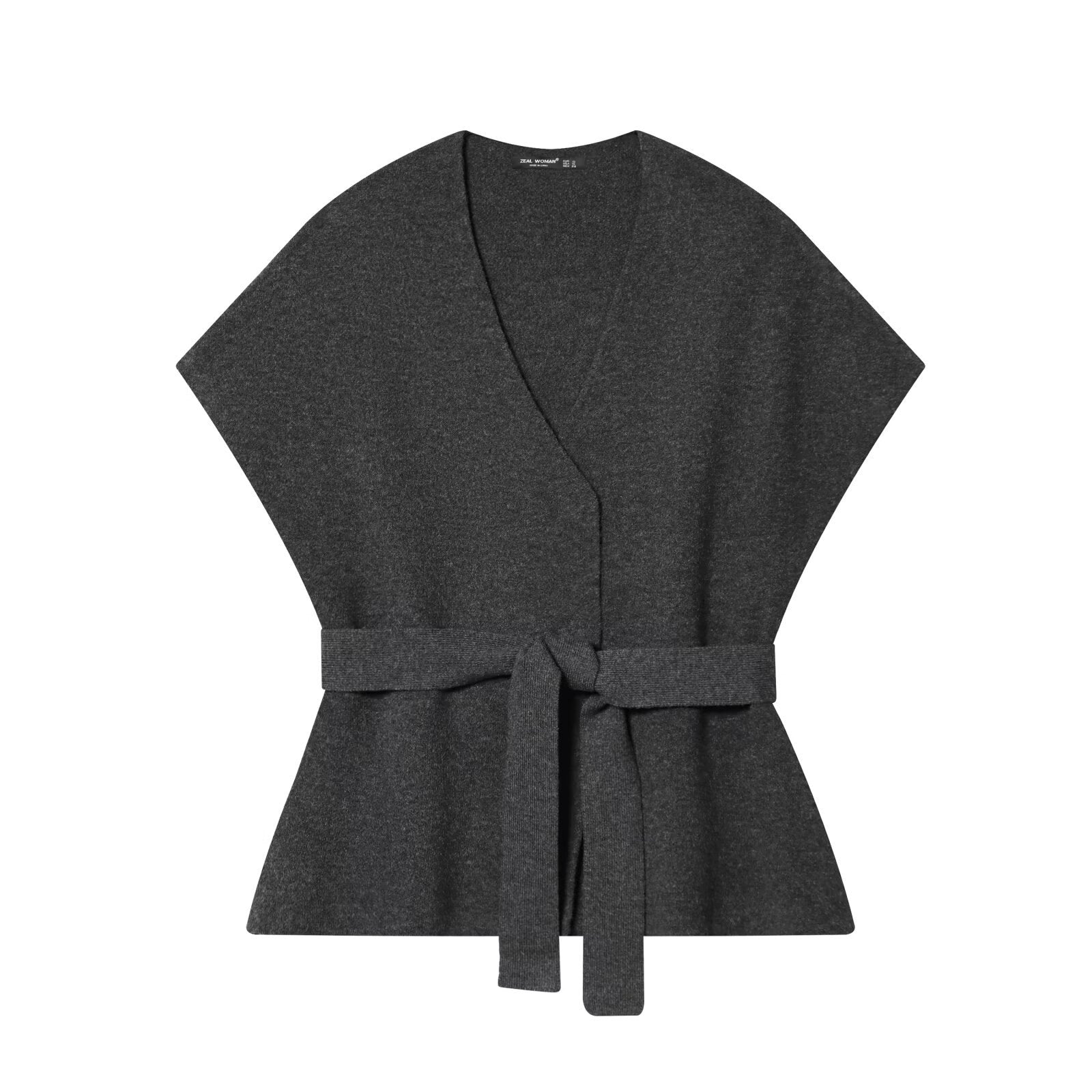 Belt knitted vest+half skirt women's clothing