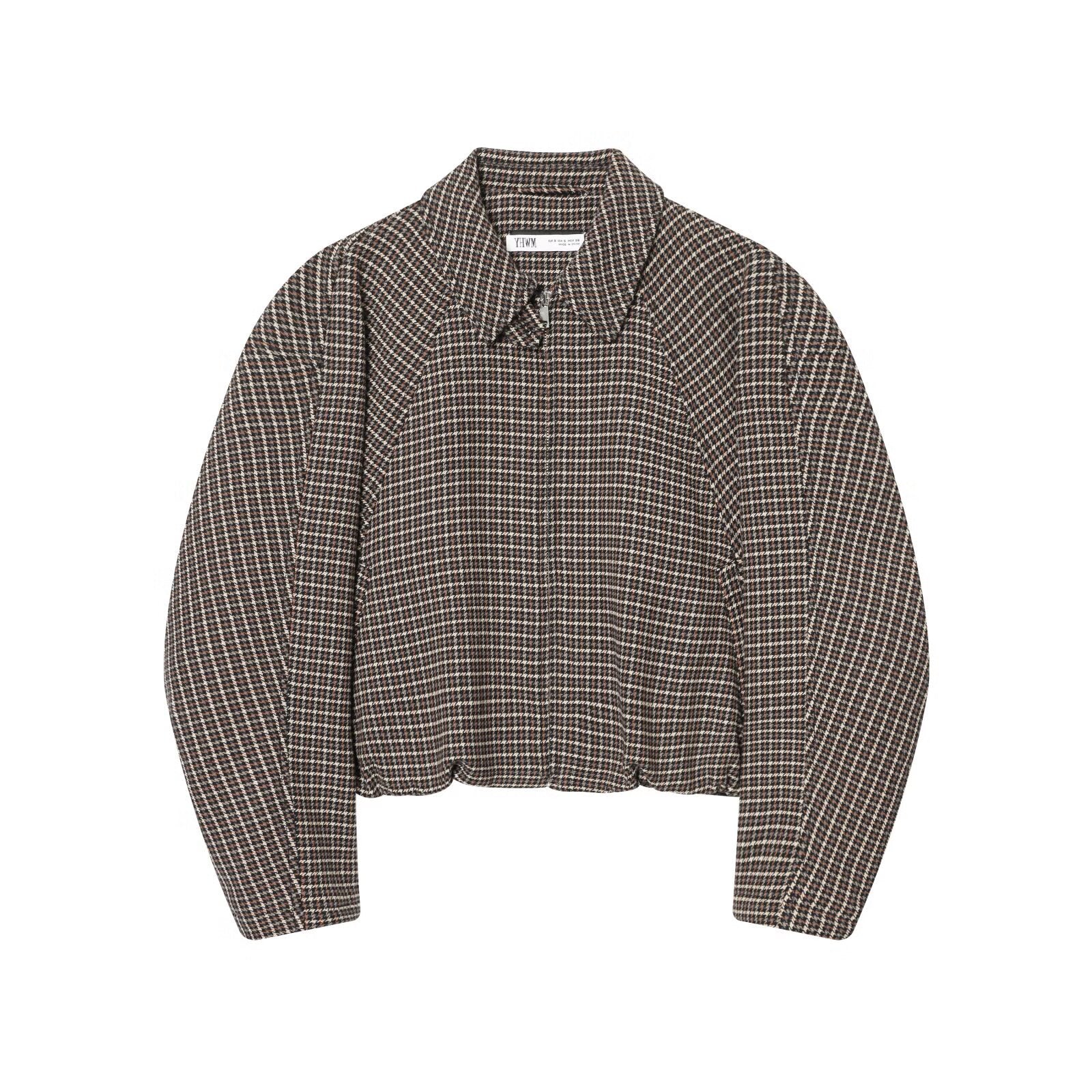 Winter houndstooth jacket+waistband skirt pants