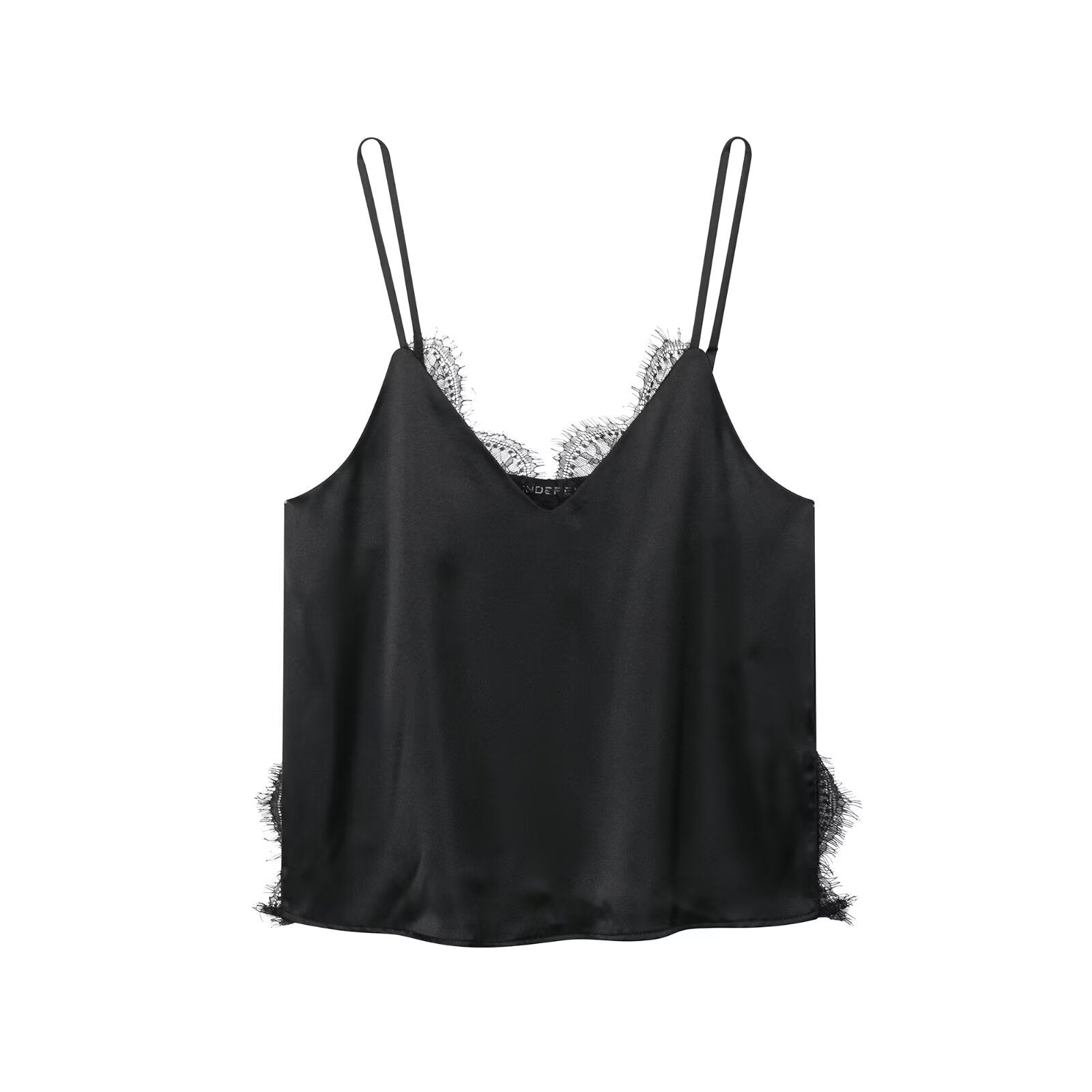 Lace trimmed top+skirt set