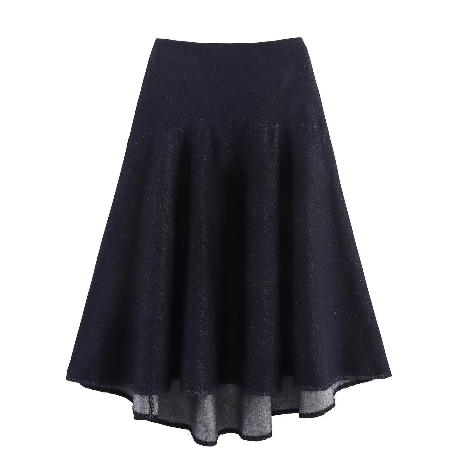 Bow tie shirt+denim skirt set