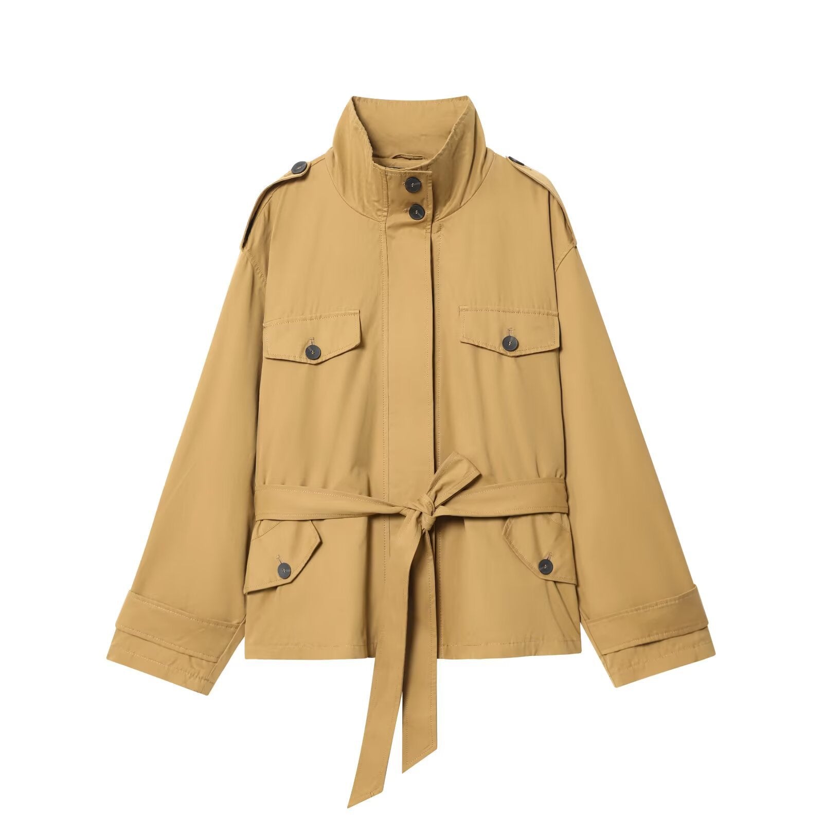 Short windbreaker jacket+skirt pants set