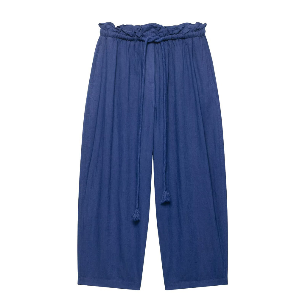 Linen blend shirt+pants set