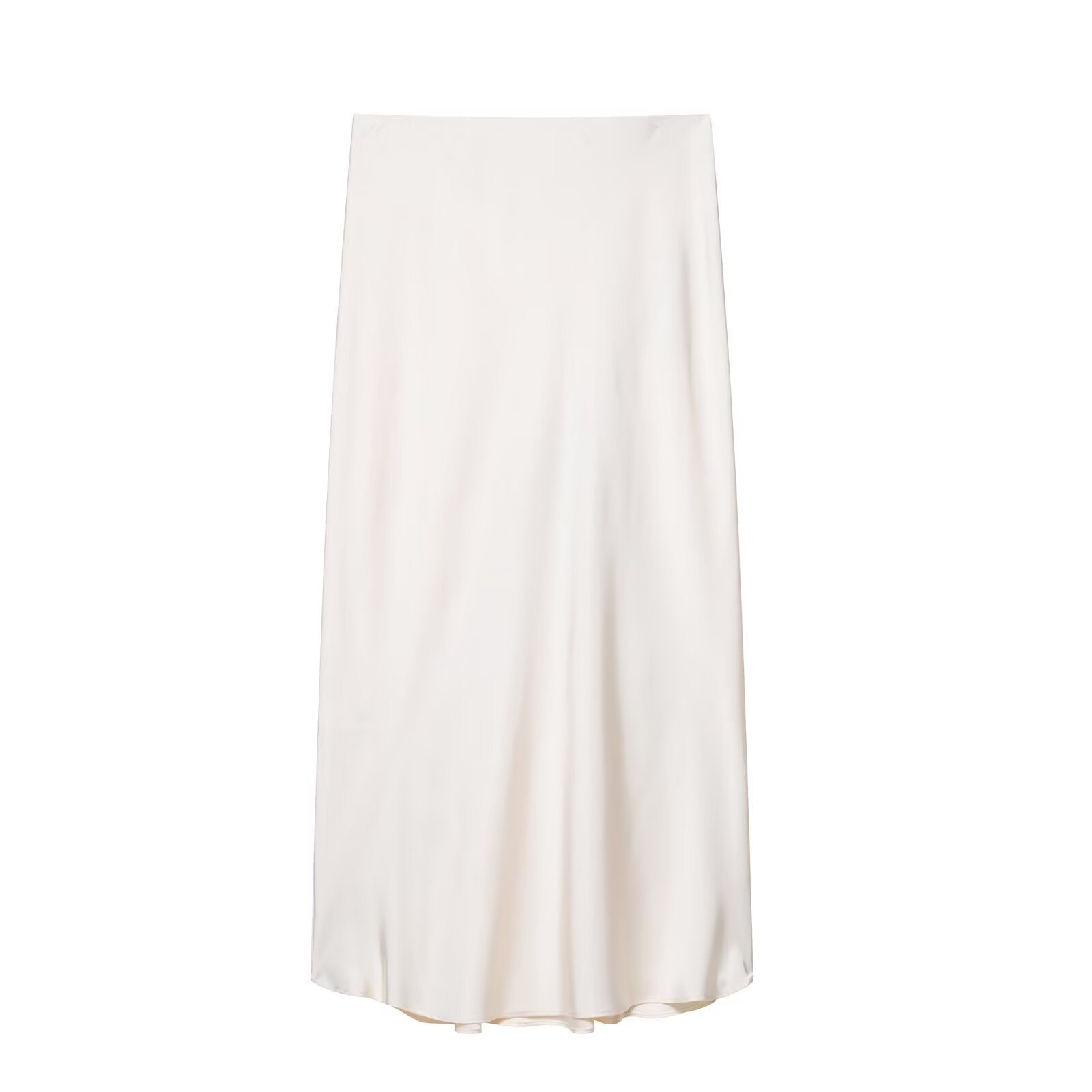 Lace embellished satin top+skirt set