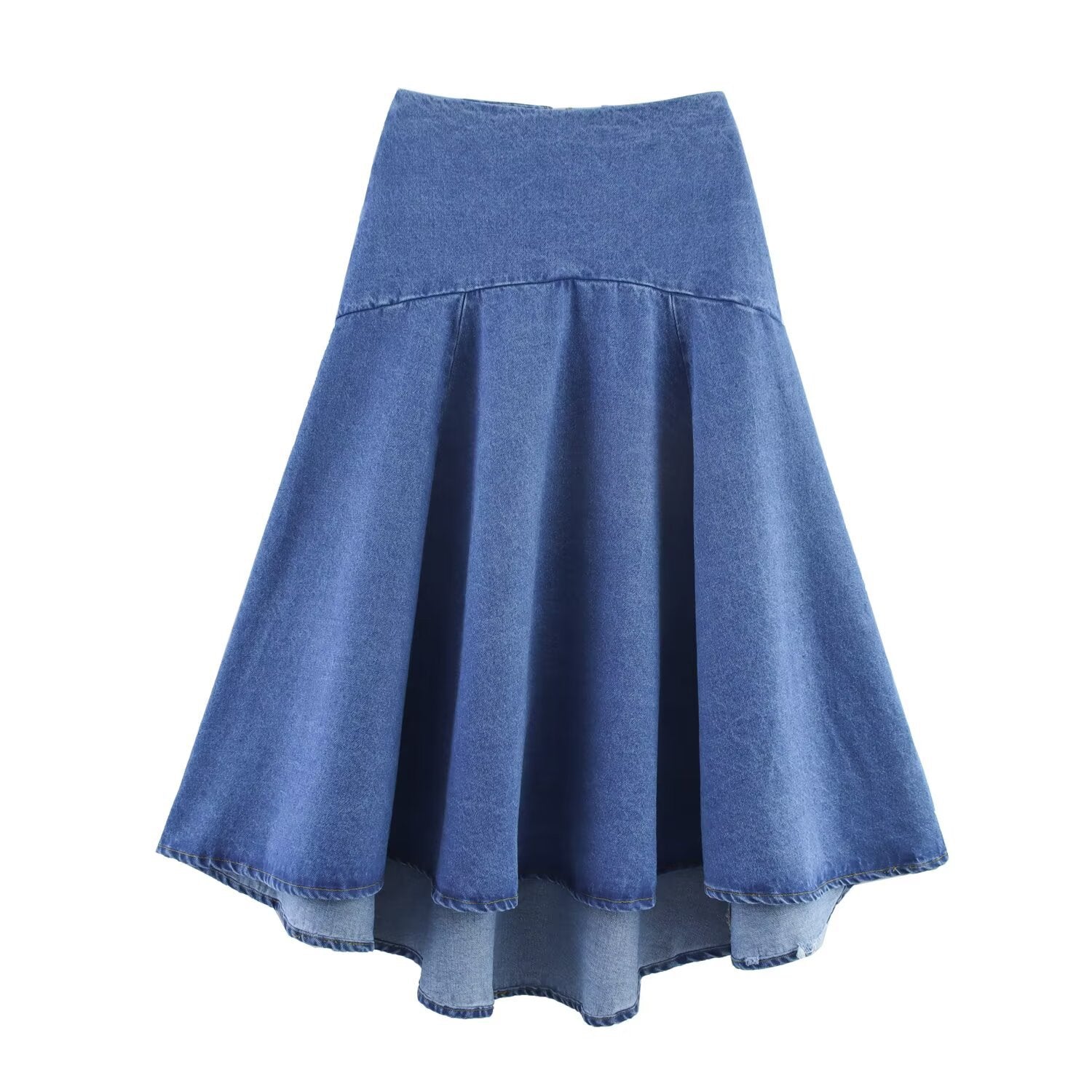 Bow tie shirt+denim skirt set