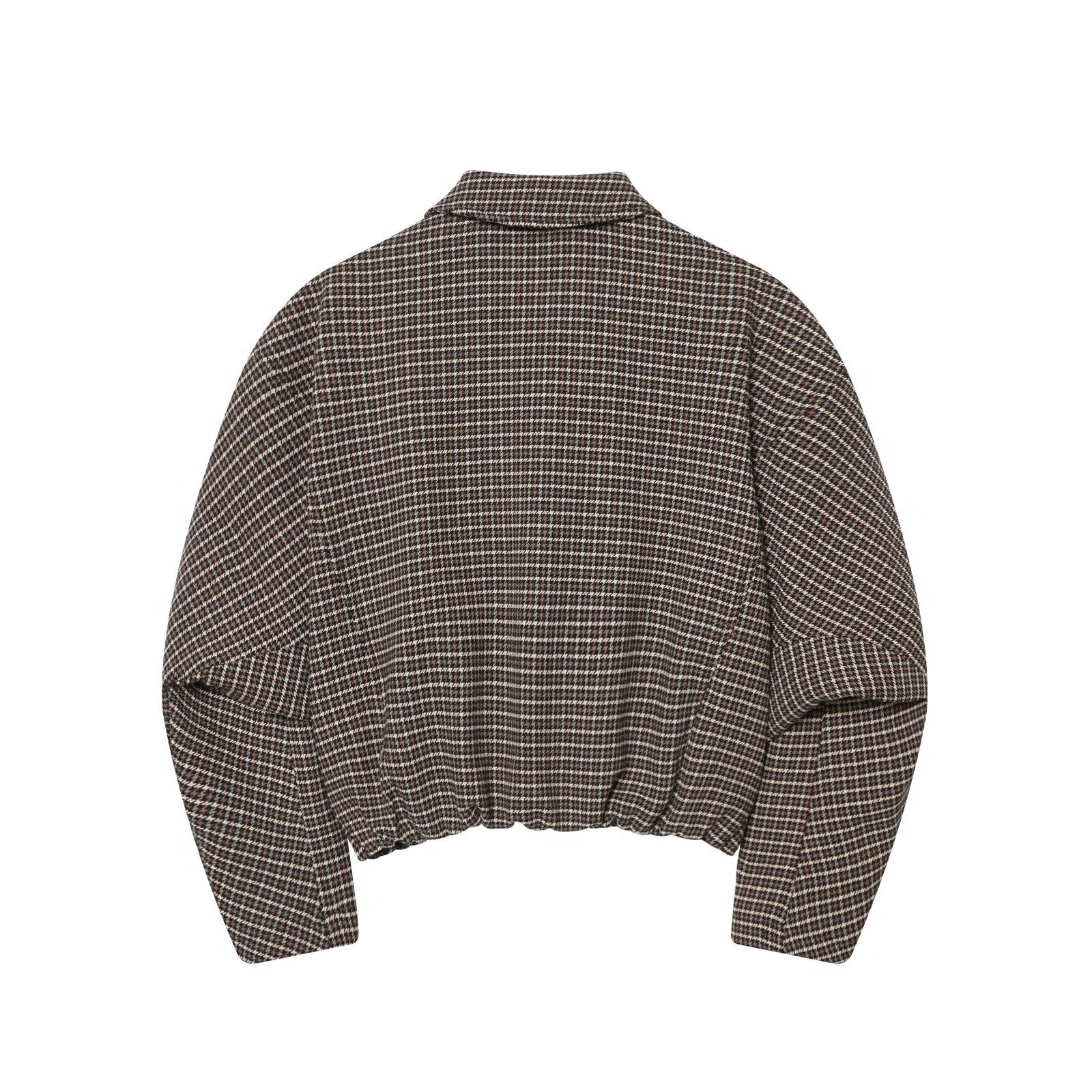 Winter houndstooth jacket+waistband skirt pants