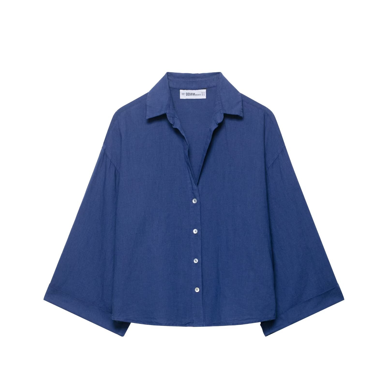 Linen blend shirt+pants set