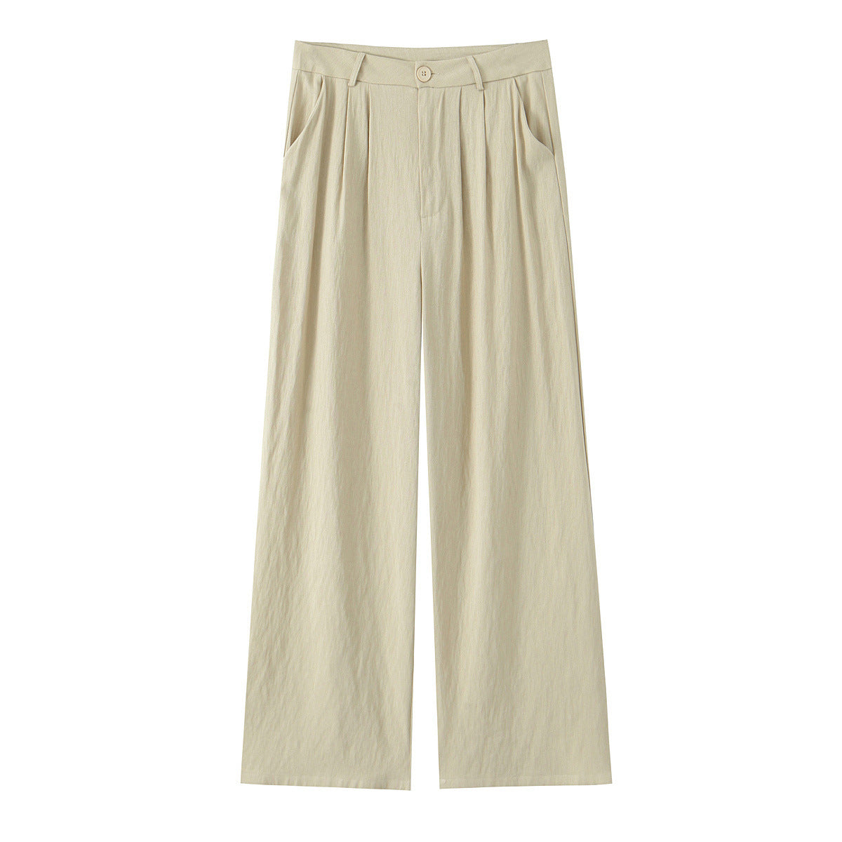 Waist sealed long sleeved suit jacket+straight leg pants set