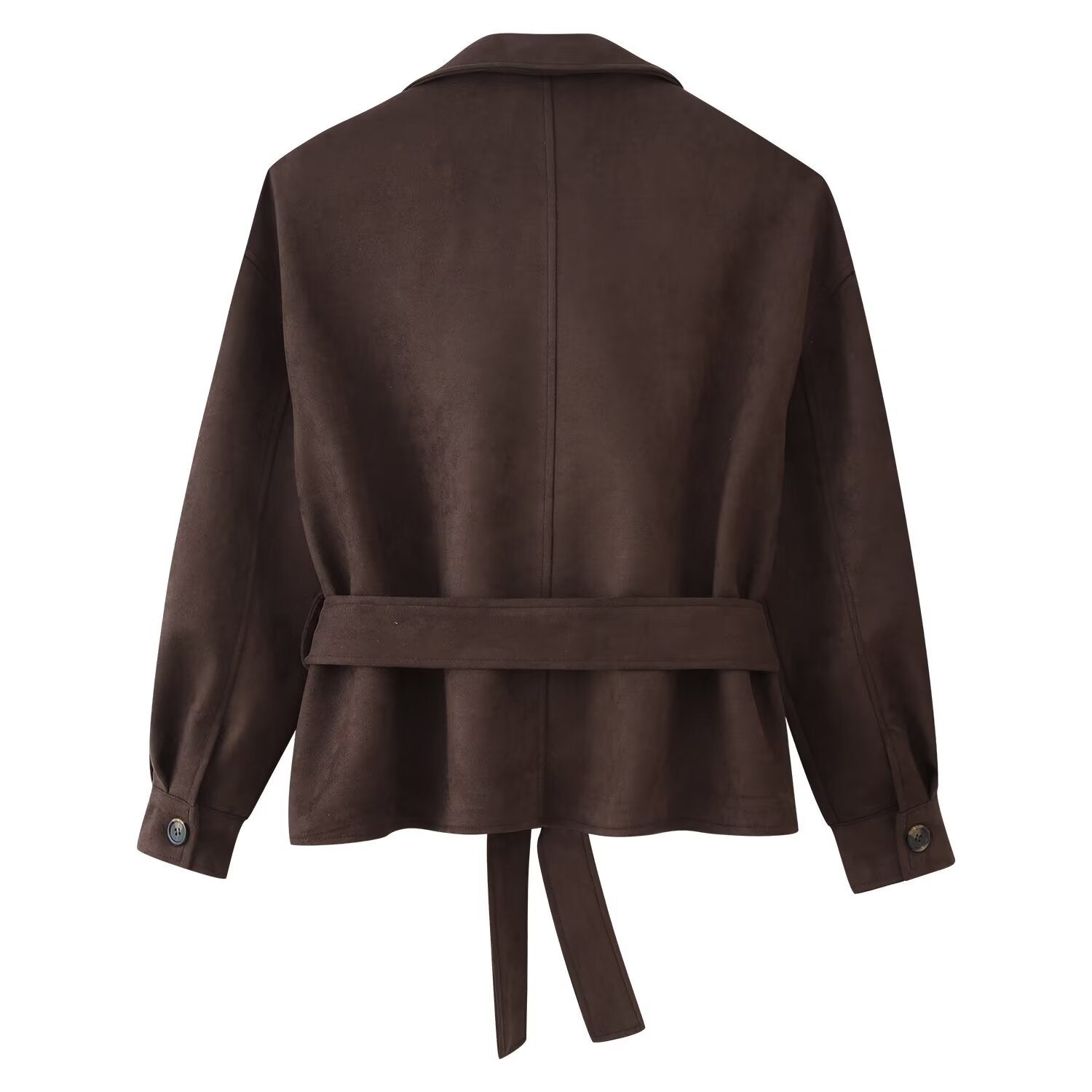 Set of short jacket with collar tie and skirt