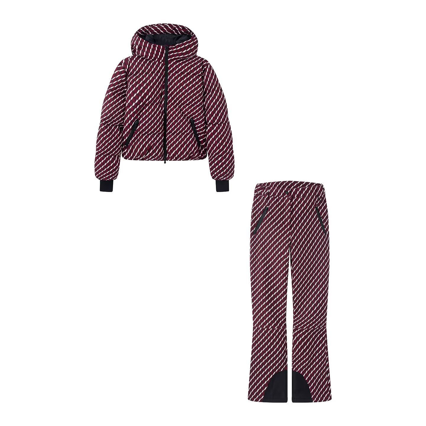 Women's Ski Series Technical Down Cotton Coat + Ski Tech Flared Pants