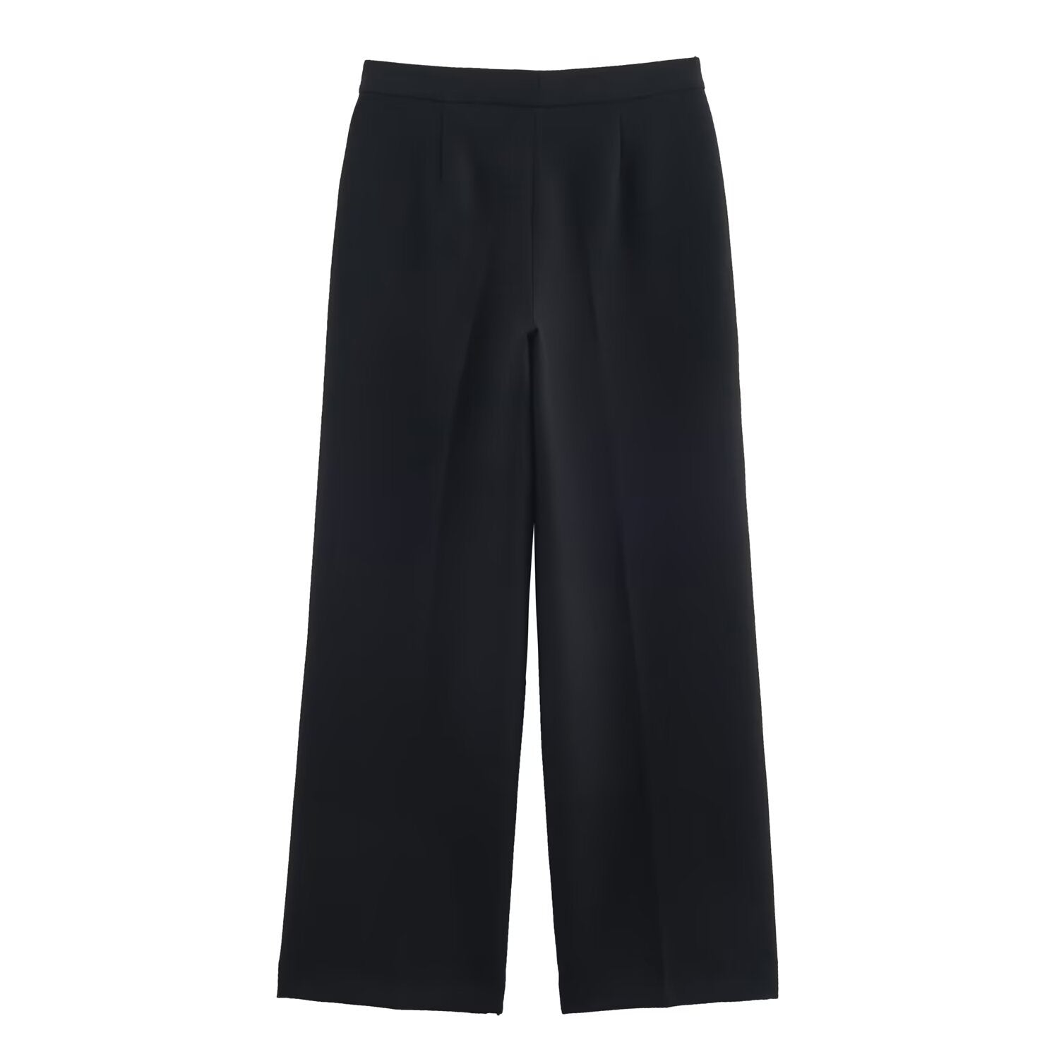 Buckle embellished suit jacket+straight leg pants set