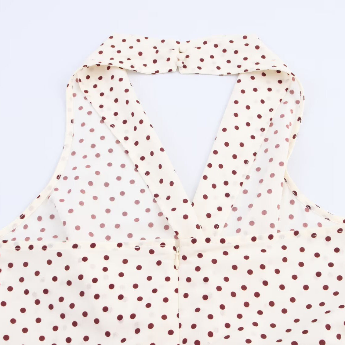 Wave point hanging neck jumpsuit