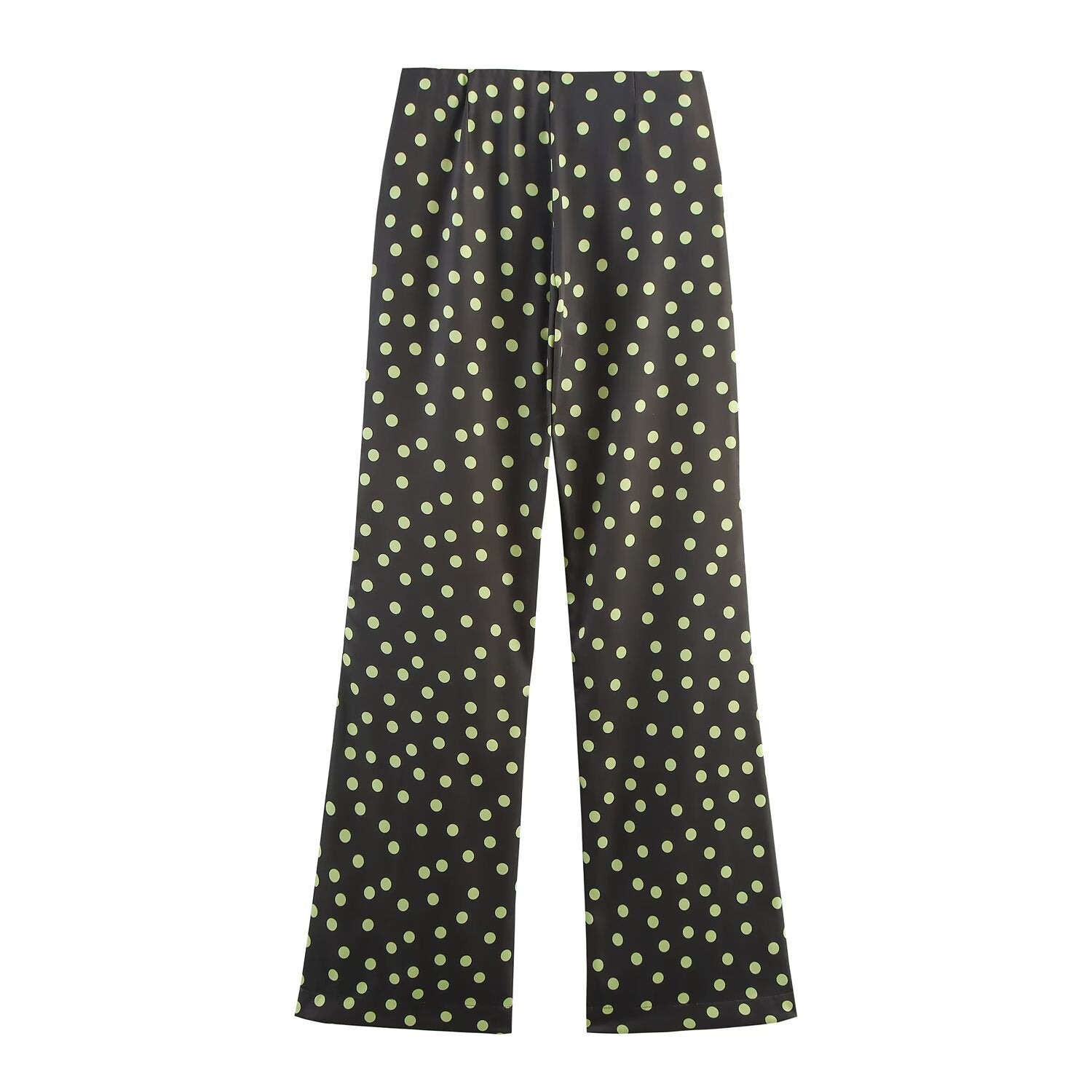 Neck collar top+flared pants set