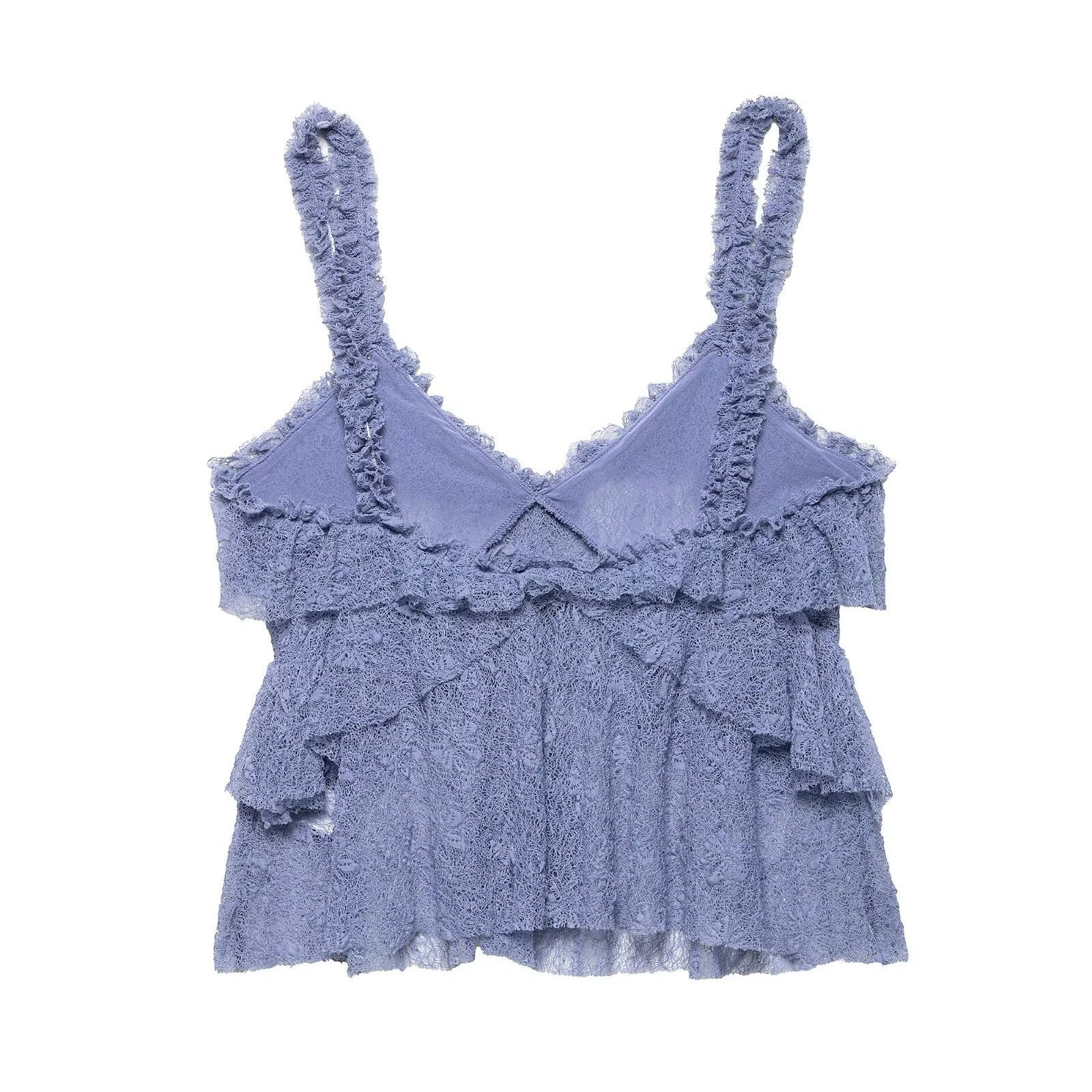 Lace camisole top+lace long skirt set for women