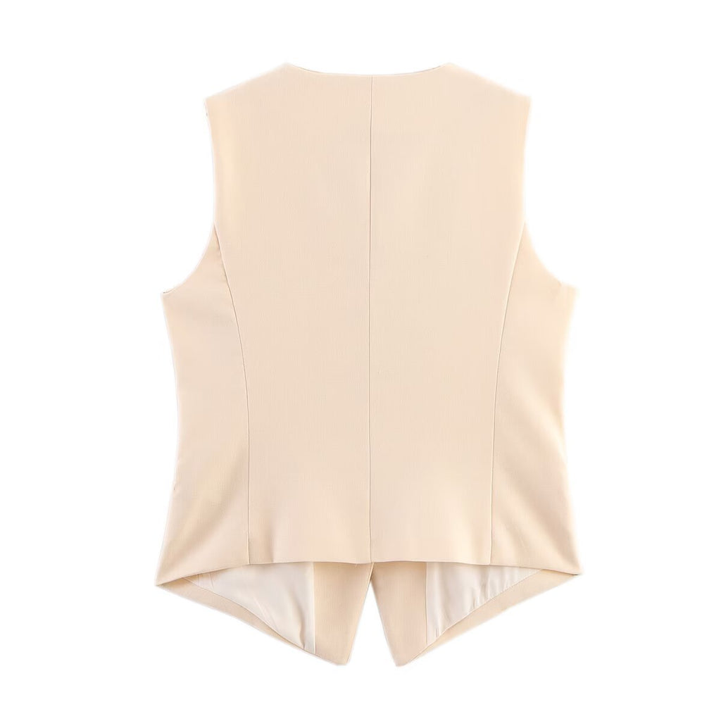 Hollow embroidery cotton linen style vest+shorts set