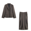 Blended suit jacket+skirt set