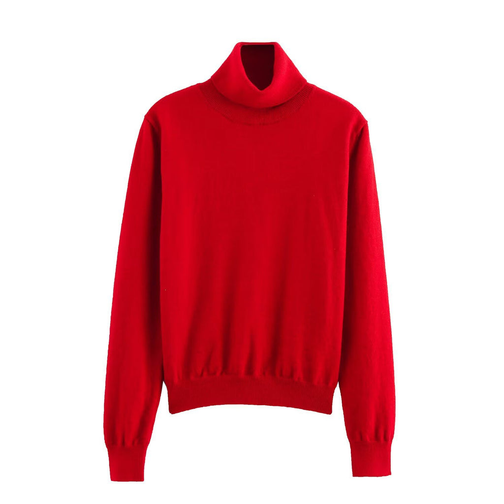 Women's Solid Color Long Sleeve Round Neck Top with Pleated Mini Skirt Knit Set