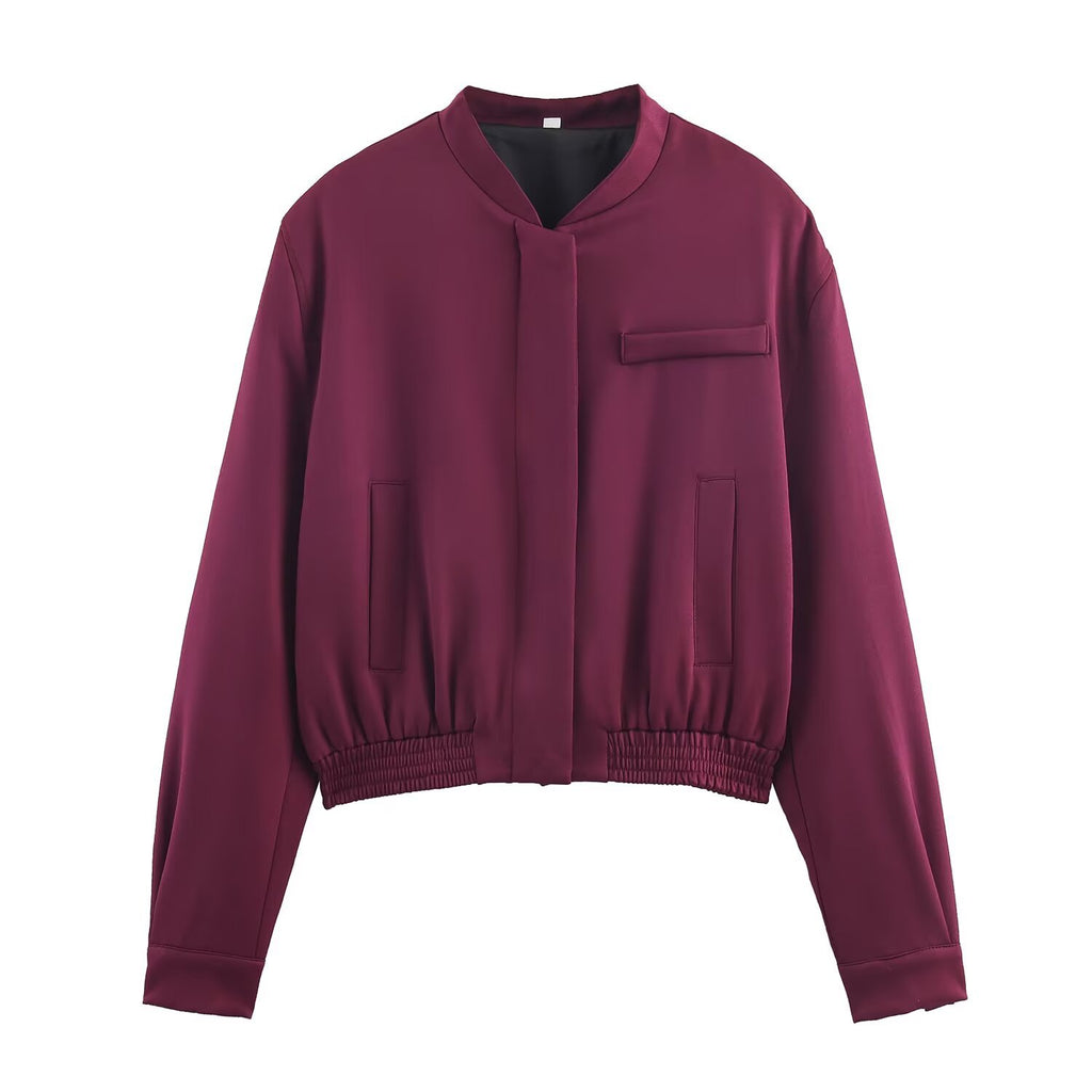 Aviator Jacket and High-Waisted Wide-Leg Pants SetStyle Women's Fashion Outfit