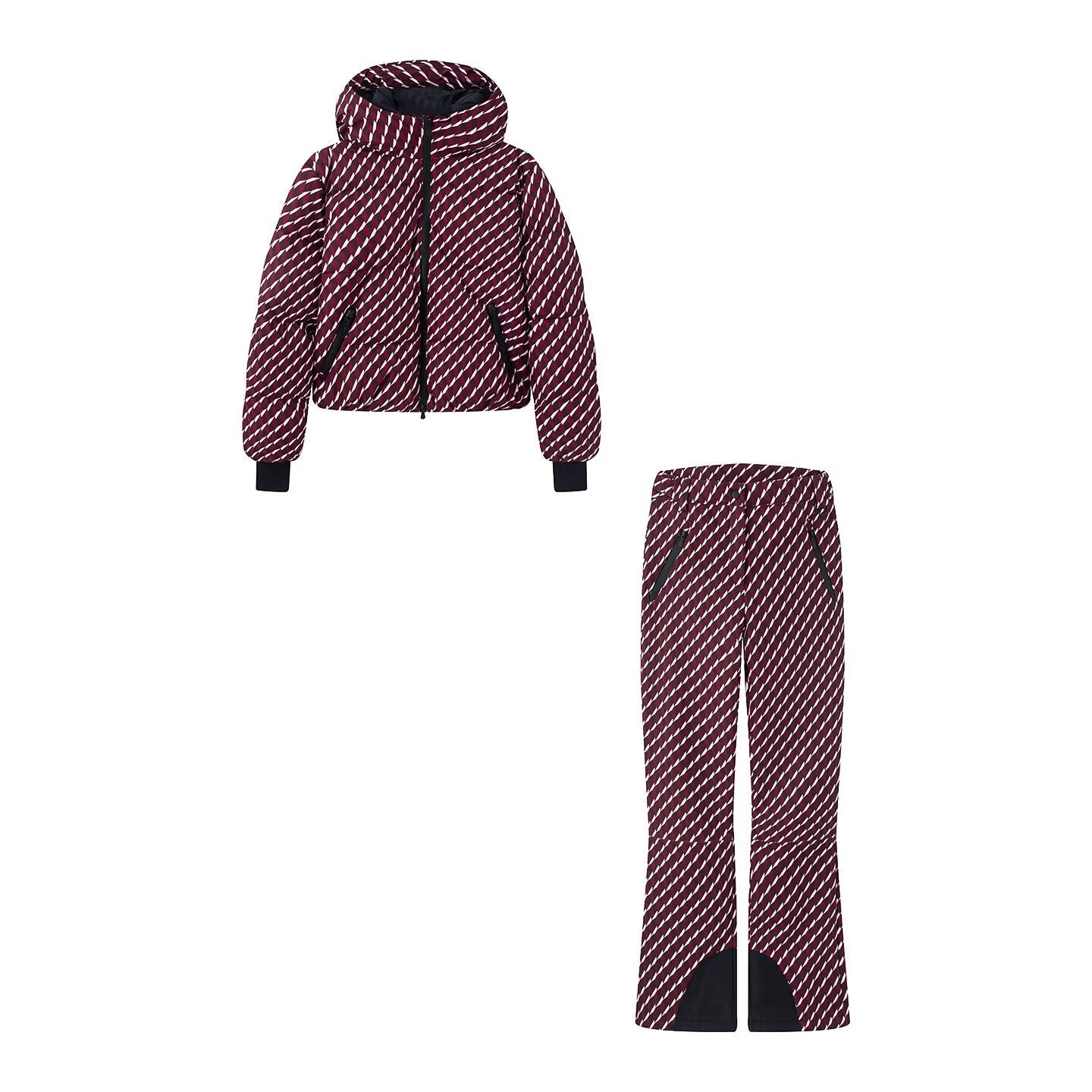 Women's Ski Series Technical Down Cotton Coat + Ski Tech Flared Pants