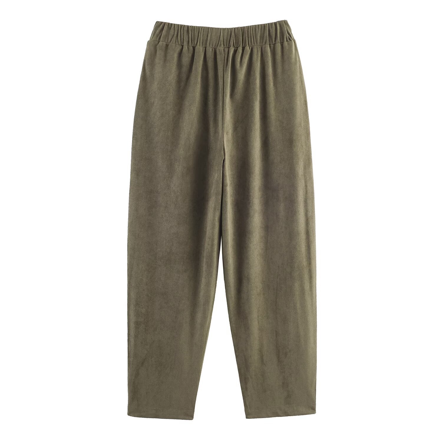 Anti suede effect top and pants set