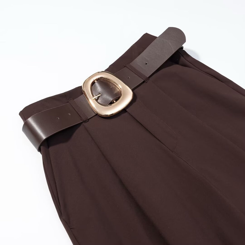 Style New Women's Fashionable Loose Trousers with Belt